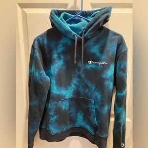 CHAMPION Women's Tie Dye Pullover Hoodie Size M